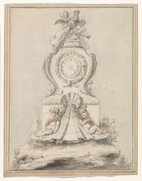Ontwerp voor een pendule (c. 1750 - c. 1760) by Charles François Hutin