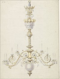 Ontwerp voor kandelaber (c. 1830) by Firma Feuchère