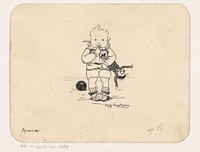 Jongen met pop (c. 1900 - c. 1930) by Elly Verstijnen