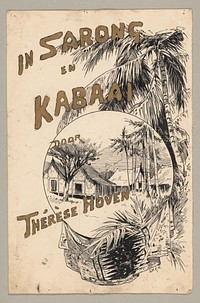 Bandontwerp voor: Thérèse Hoven, In sarong en kabaai, 1892-1894 (c. 1892 - c. 1894) by Willem Wenckebach