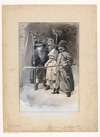 Vijf verklede kinderen (1870 - 1937) by Willem Wenckebach