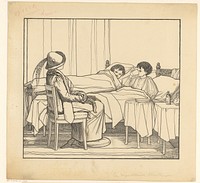 Vrouw op ziekenbezoek (1887 - 1916) by Willem Pothast