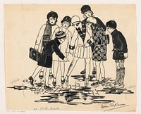 Meisje met modder op haar been (1917 - 1970) by Adrie Vürtheim