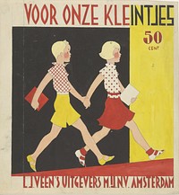 Bandontwerp voor: Henriëtte Dietz e.a., Voor onze kleintjes: geïllustreerde vertellingen om voor te lezen en zelf te lezen voor kinderen van 5-8 jaar, c. 1928 (c. 1928) by Miep de Feijter