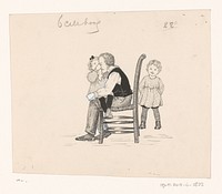 Man troost huilend meisje (c. 1890 - c. 1930) by anonymous
