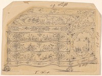 Bureau met schuine klep (c. 1830 - c. 1880) by anonymous