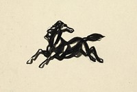 Springend paard met het hoofd naar achteren gedraaid (1937) by Leo Gestel