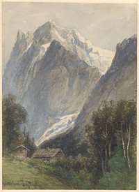 Wetterhorn te Zwitserland (1838 - 1915) by Johannes Gijsbert Vogel