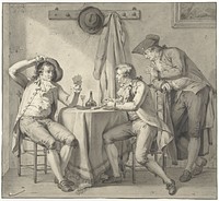 People Playing Cards at an Inn (1784) by Jan Ekels II