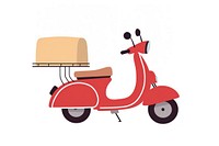 Motorcycle delivery vehicle scooter white background. AI generated Image by rawpixel.