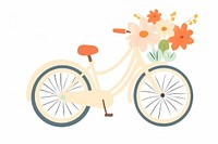 Bike carrying flowers bicycle vehicle wheel. AI generated Image by rawpixel.
