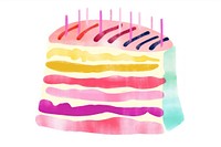 Birthday cake dessert food white background. AI generated Image by rawpixel.