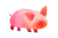 Pig animal mammal white background. AI generated Image by rawpixel.