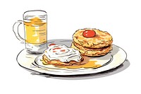 Breakfast pancake bread plate.