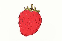 Strawberry sketch fruit plant.