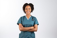 African american nurse standing female.