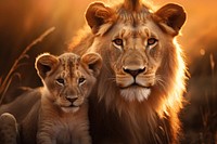 Lions wildlife mammal animal. AI generated Image by rawpixel.