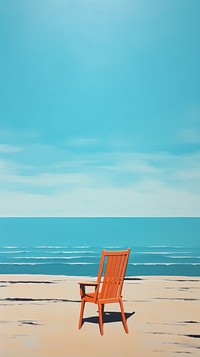  Chair outside on a beach nature chair furniture. AI generated Image by rawpixel.