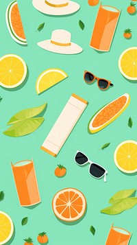  Summer swimswear backgrounds grapefruit sunglasses. AI generated Image by rawpixel.