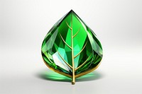 Meple leaf gemstone jewelry emerald.