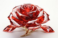 Red rose gemstone jewelry flower.
