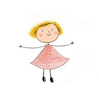 Girl angel drawing cartoon sketch. AI generated Image by rawpixel.