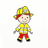 Fireman cartoon drawing sketch.