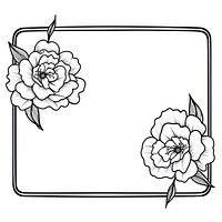 Drawing sketch flower frame.
