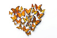 Heart shape butterfly animal insect. AI generated Image by rawpixel.