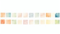 Colorful squares as divider watercolour illustration backgrounds art white background.