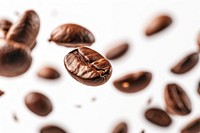 Flying coffee beans border backgrounds freshness beverage.