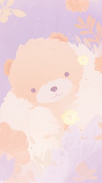  Brown bear backgrounds cartoon nature. AI generated Image by rawpixel.