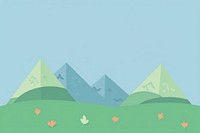  Green hills with rainbow and clouds backgrounds outdoors nature. AI generated Image by rawpixel.