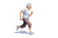 Old person jogging footwear running adult. AI generated Image by rawpixel.