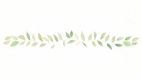Green leaves as divider line watercolour illustration backgrounds pattern plant.
