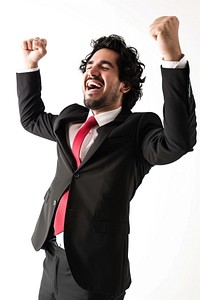 Mexican business man cheering laughing portrait adult. AI generated Image by rawpixel.