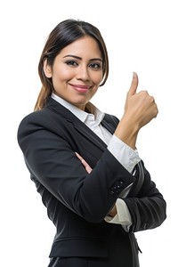 Mexican business woman portrait showing finger. AI generated Image by rawpixel.