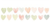 Hearts divider watercolour illustration backgrounds white background creativity.