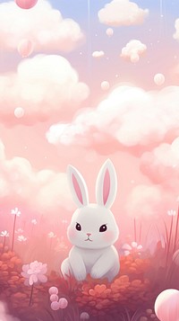  Bunnys outdoors nature animal. AI generated Image by rawpixel.
