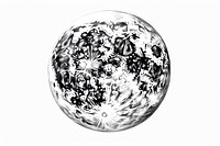 Full moon sphere white background monochrome. AI generated Image by rawpixel.