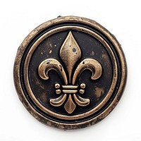 Bronze pendant locket white background.