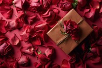  Rose petals and valentine gift box flower plant celebration. AI generated Image by rawpixel.