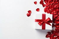  Rose petals and valentine gift box celebration anniversary decoration. AI generated Image by rawpixel.