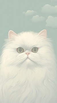  Cute fluffy cat animal mammal pet. AI generated Image by rawpixel.