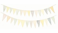 Party flags lines as divider line watercolour illustration backgrounds white background celebration.