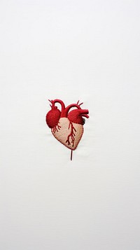  A heart in embroidery style bird creativity chicken. AI generated Image by rawpixel.
