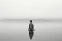 Meditation outdoors sitting nature. AI generated Image by rawpixel.