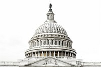 Us capitol dome landmark architecture monochrome. AI generated Image by rawpixel.