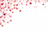 Pieces of heart-shaped confetti backgrounds paper petal.