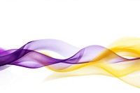 Purple and yellow ribbons backgrounds smoke white background.